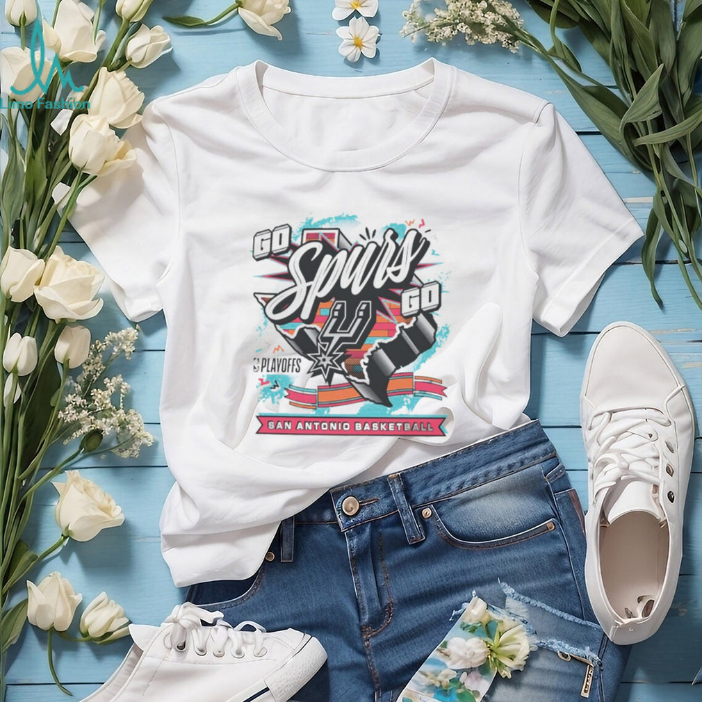 Go Spurs Go San Antonio Basketball Playoffs Retro Style Spurs Fan T Shirt