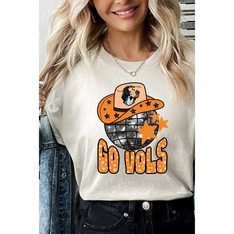 Go Vols Disco Short Sleeve Relaxed Fit T-Shirt Hoodie, Sweatshirt | UrbanDripWear.com