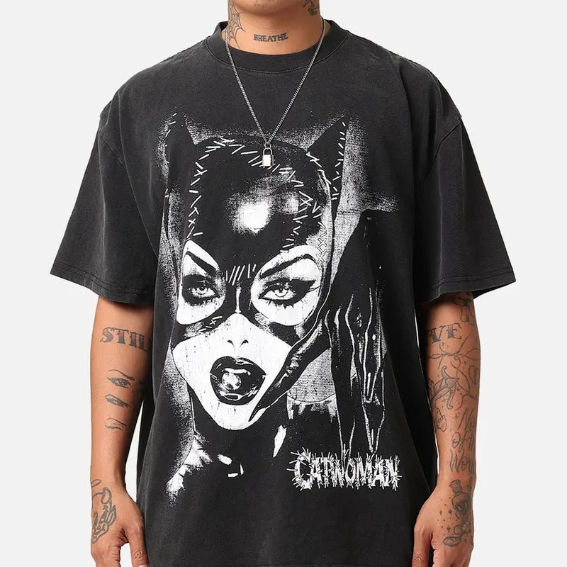 Goat Crew X D.C B4tman Catwoman T-Shirt Trending Movie T shirt Vintage 90s T-shirt gift for Movie fans gift for him gift...
