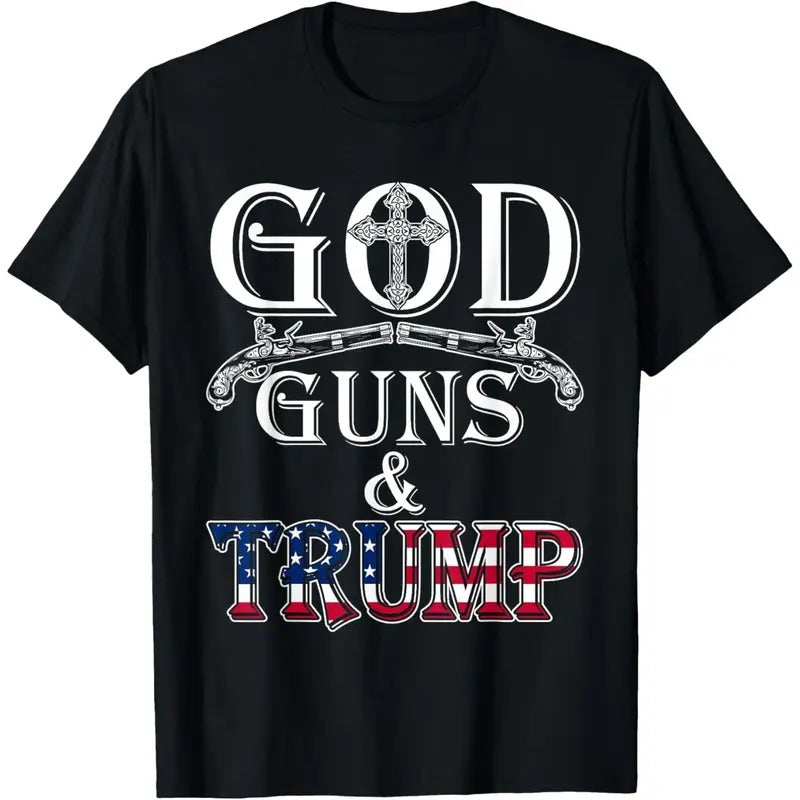 God Guns And Trump Shirt 2nd Amendment T Shirt Trump 45 T-Shirt made in usa Hoodie, Sweatshirt | UrbanDripWear.com
