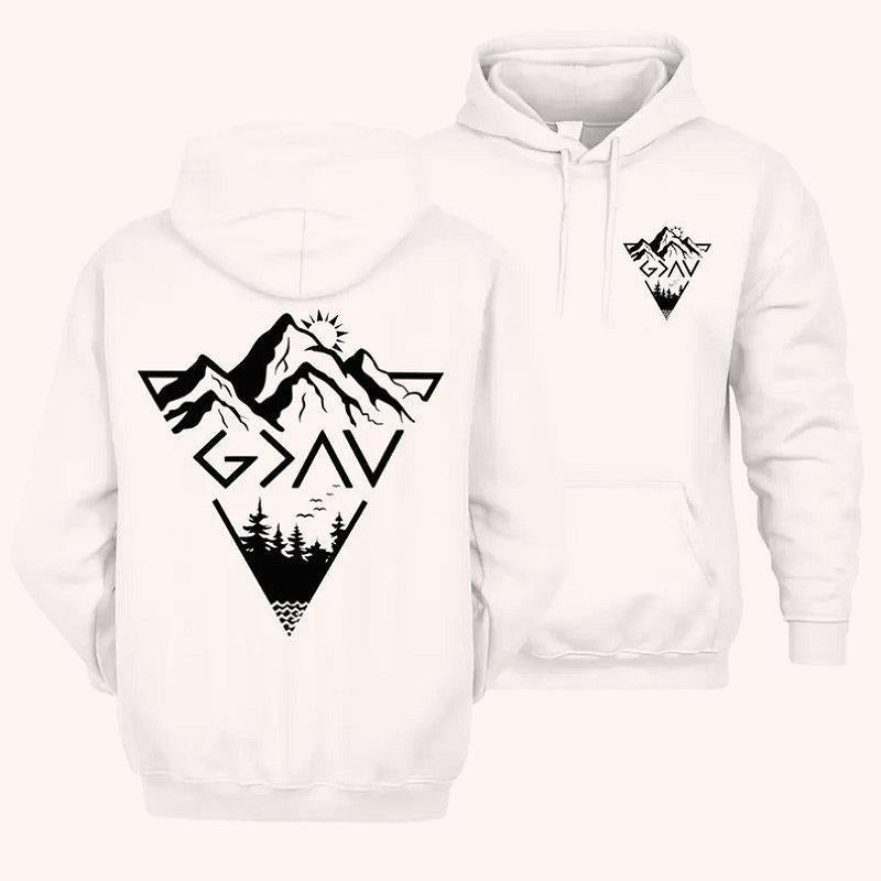 God Is Greater Than The Highs And Lows Christian 2 Sided Graphic Hoodie Fleece Fabric Casual Hooded Sweatshirt Trendy...