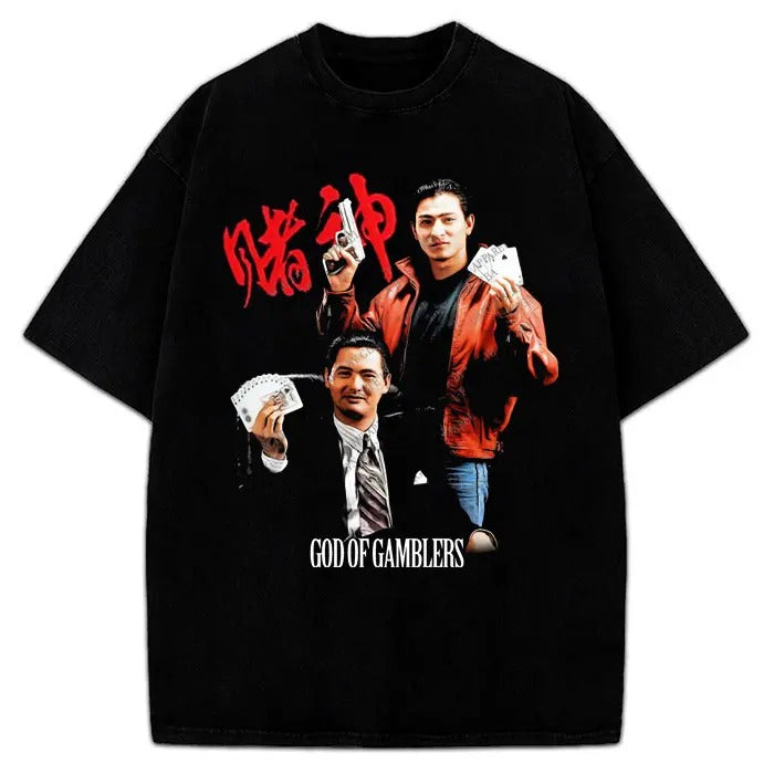 God Of Gamblers Chow Yun-fat Andy Lau Hong Kong Vintage Style 90's T-Shirt Cotton Menswear Hoodie, Sweatshirt
