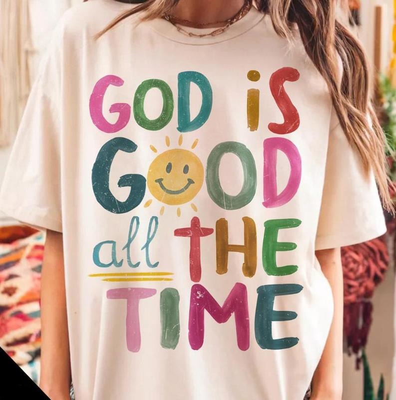 God is Good All The Time ts, Christian tshirt, boho hippie Christian tshirt, Bible verse tshirt, Jesus tshirt, Christian...