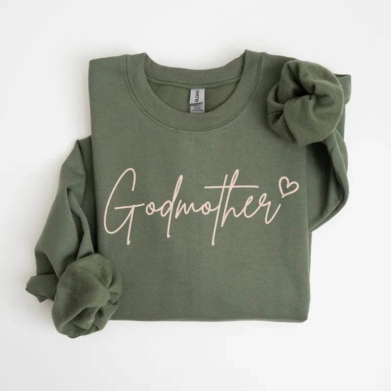 Godmother Sweatshirt Gift For Godmom From Godkids Christening Shirt Mothers Day Gift Godmama Pullover Unisex Crewneck...