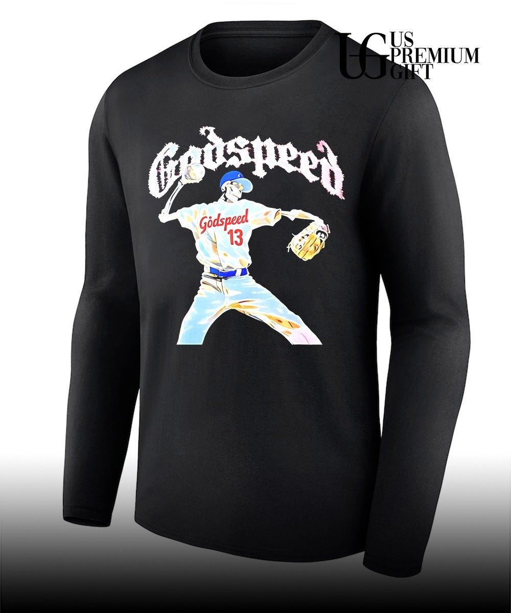 Godspeed Skeleton Pitching Baseball Team Chicago Cubs shirt