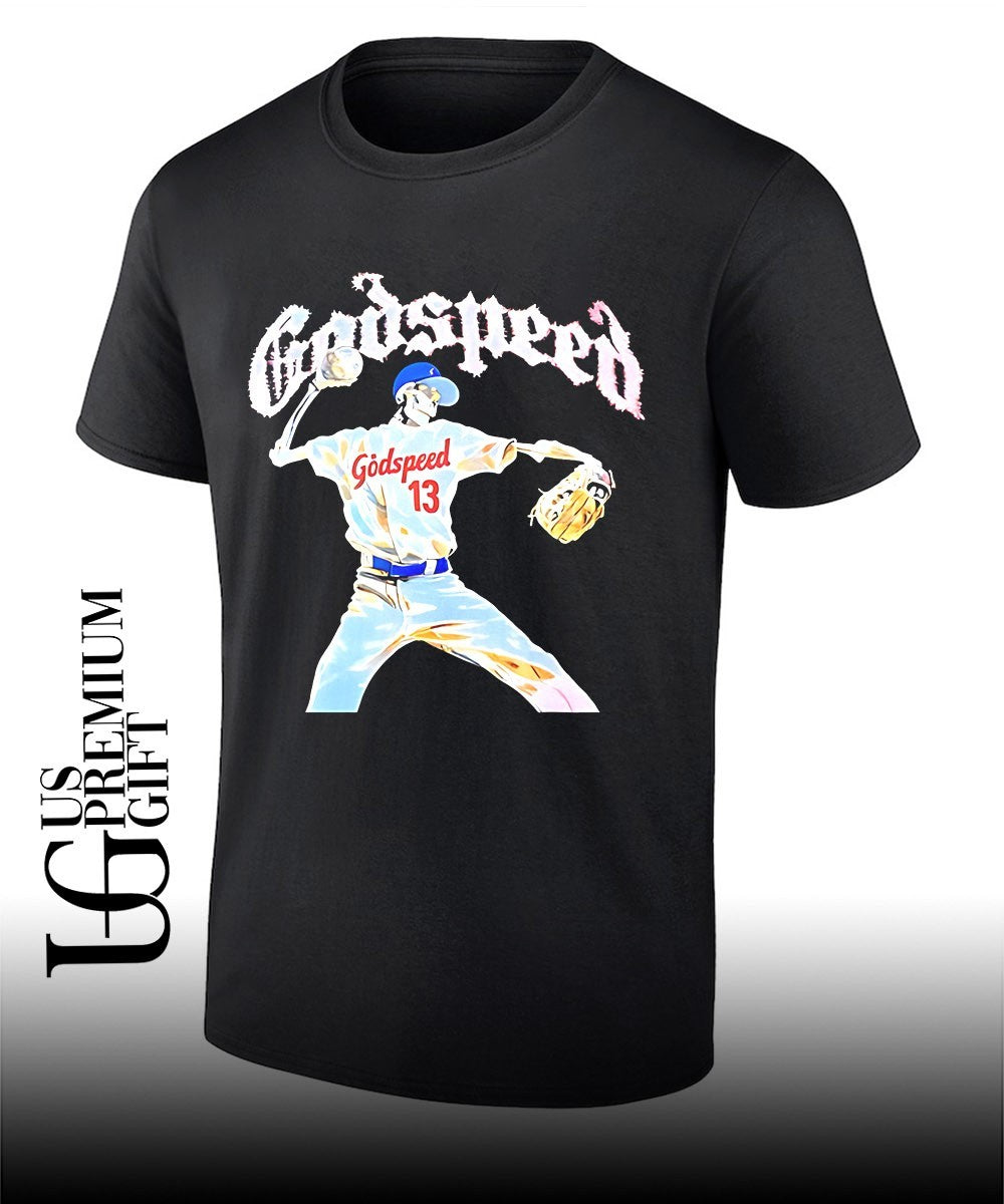 Godspeed Skeleton Pitching Baseball Team Chicago Cubs shirt