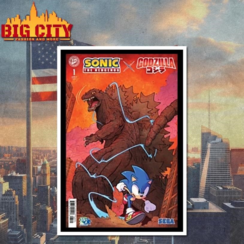 Godzilla Sonic Comic Shirt