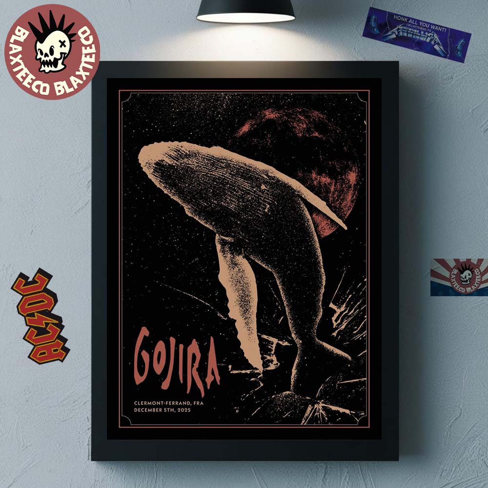 Gojira Ferrand France 2025 Event Poster At Clermont On December 5 2025 Home Decor Poster Canvas