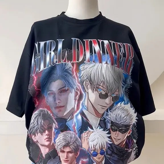 Gojo And Sylus Girl Dinner Tee, Anime shirt, Japanese Anime, Birthday Gift Hoodie, Sweatshirt | UrbanDripWear.com