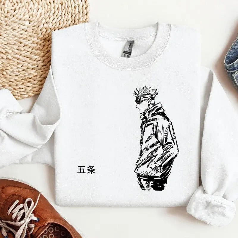 Gojo JJK T-shirt, Anime Lovers Sweatshirt Hoodie, Sweatshirt, Hoodie | UrbanDripWear.com