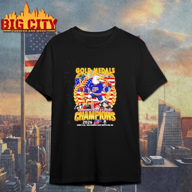 Gold Medals USA Olympic Men’s Ice Hockey Champions 2026 mascot Shirt