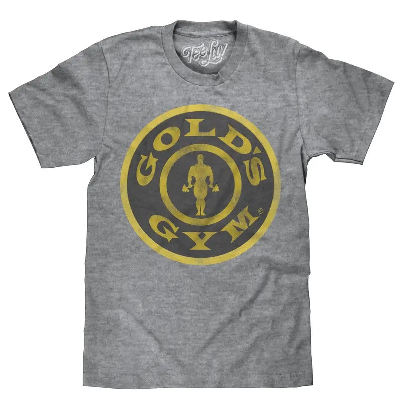 Gold's Gym Circle Logo T-Shirt - Gray Hoodie, Sweatshirt | UrbanDripWear.com