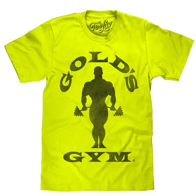 Gold's Gym Strongman T-Shirt - Neon Yellow Hoodie, Sweatshirt | UrbanDripWear.com