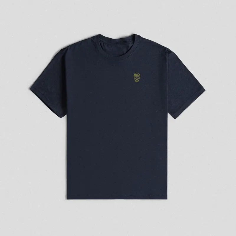Core Skull Shirt - Navy/Gold Hoodie, Sweatshirt | UrbanDripWear.com