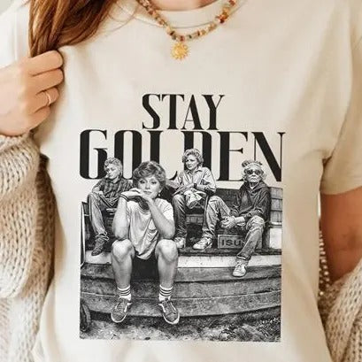 Golden Girls As Minor Threat Stay Golden T-Shirt, Movie Shirt , Sitcom Movie Shirt Hoodie, Sweatshirt | UrbanDripWear.com
