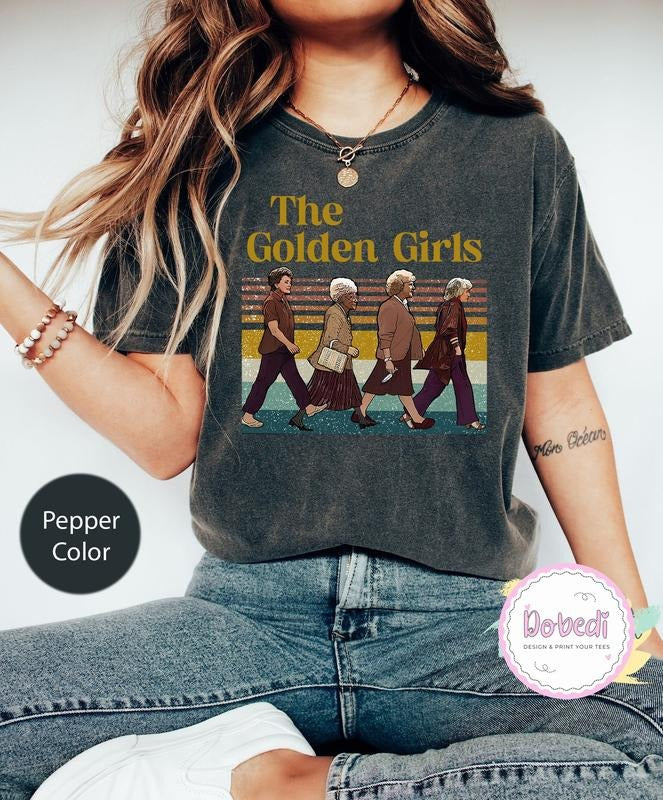 Golden Girls Cross Road Comfort Colors Shirt, The Stay Golden Shirt Best Price Hoodie, Sweatshirt | UrbanDripWear.com