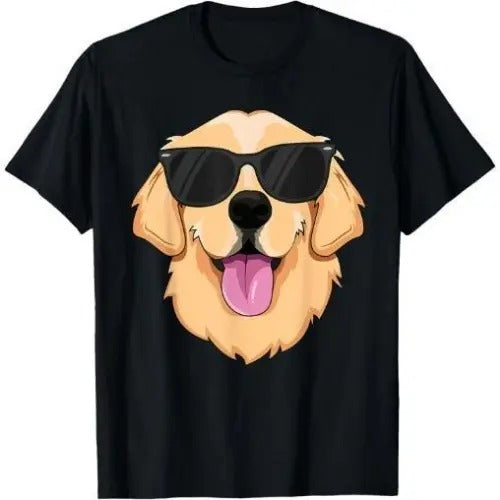 Golden Retriever T-Shirt for Men Sunglasses Pet T-Shirt Made in USA Hoodie, Sweatshirt | UrbanDripWear.com