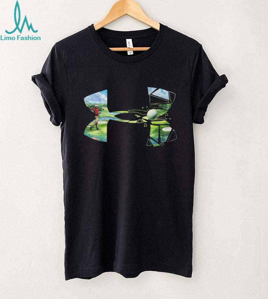 Golf Action Landscape Under Armour Style Sport Graphic T Shirt