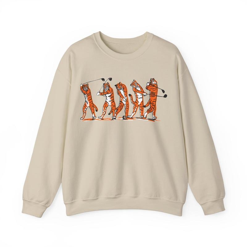 Golf TIGER Swing Gildan-Unisex Sweatshirt Cotton Fabric Sweaters T-Shirts, Hoodie | UrbanDripWear.com