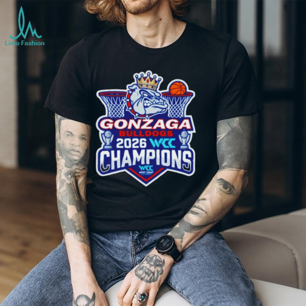 Gonzaga Bulldogs 2026 WCC Champions West Coast Conference T Shirt