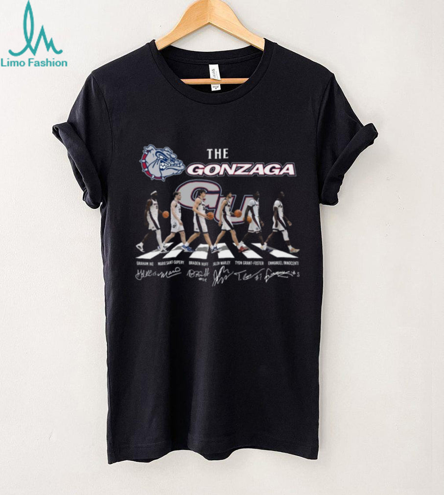 Gonzaga Bulldogs Abbey Road Basketball Team Signatures T Shirt
