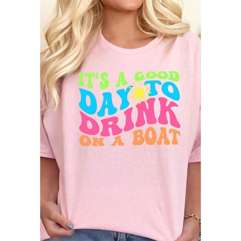 Good Day To Drink On A Boat Short Sleeve Relaxed Fit T-Shirt Hoodie, Sweatshirt | UrbanDripWear.com