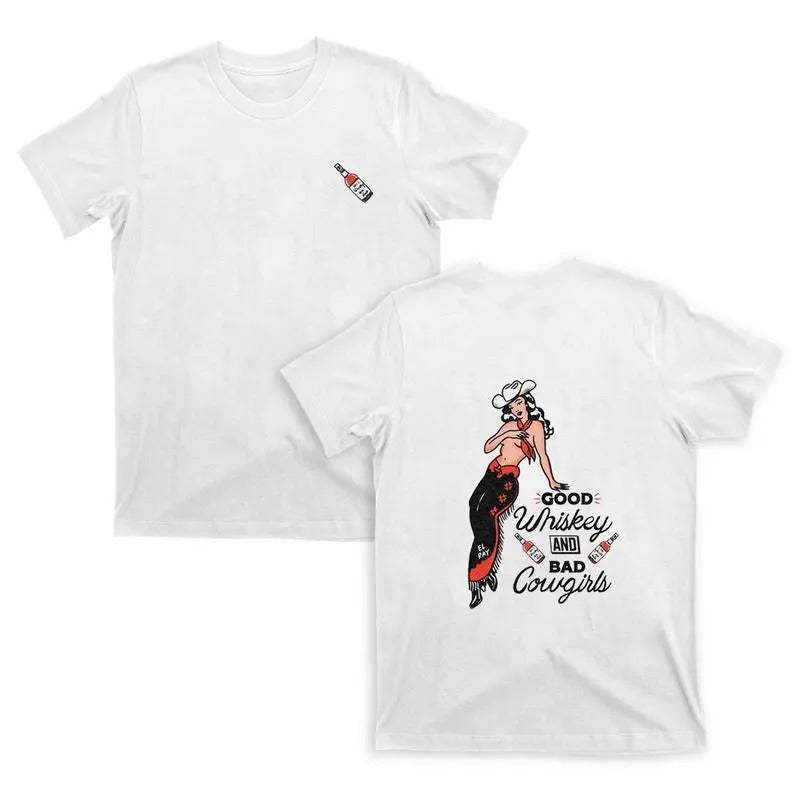 Good Whiskey And Bad Cowgirl T-Shirts Hoodie, Sweatshirt | UrbanDripWear.com