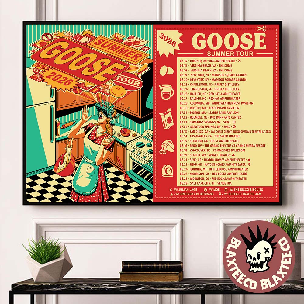 Goose Summer Tour 2026 North America City Dates Landscape Poster Canvas