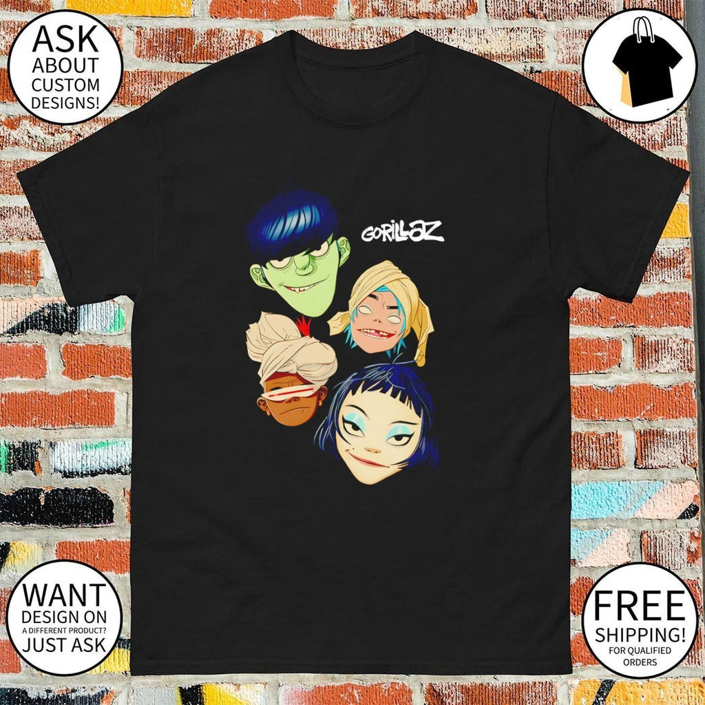Gorillaz The Mountain heads cartoon character shirt