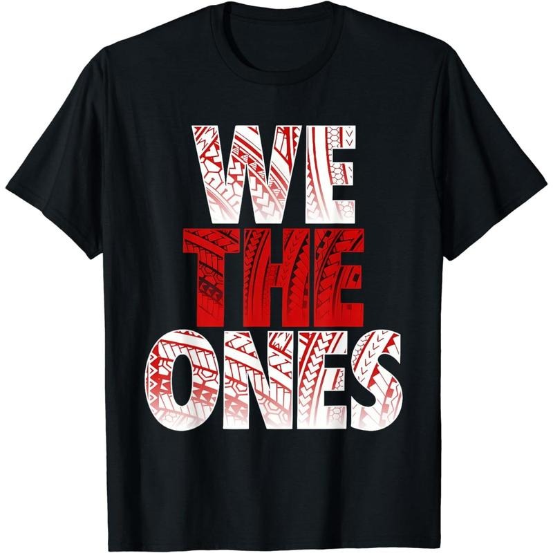 Gradient Tie-Dye Print "WE THE ONES"Minimalist Cotton Short Sleeve The Bloodline Tribal T-Shirt for  Top Black Hoodie,...