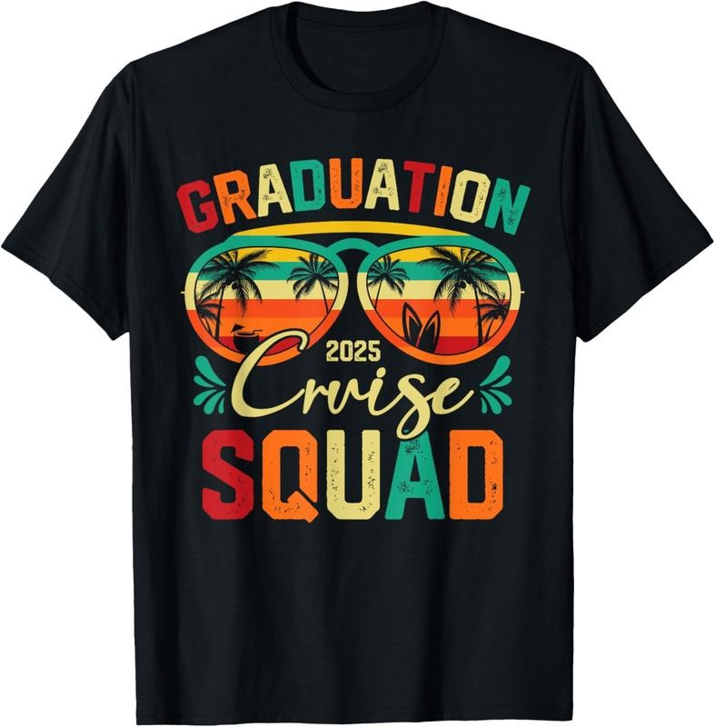 Graduation Cruise Squad 2025 Funny Cruising Vacation Trip T-Shirt Cotton Fit Hoodie, Sweatshirt | UrbanDripWear.com