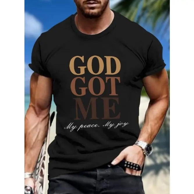 Graphic Masterpiece T-Shirt - Vibrant Short Sleeve Crew Neck Tee with Comfortable Fit for Men