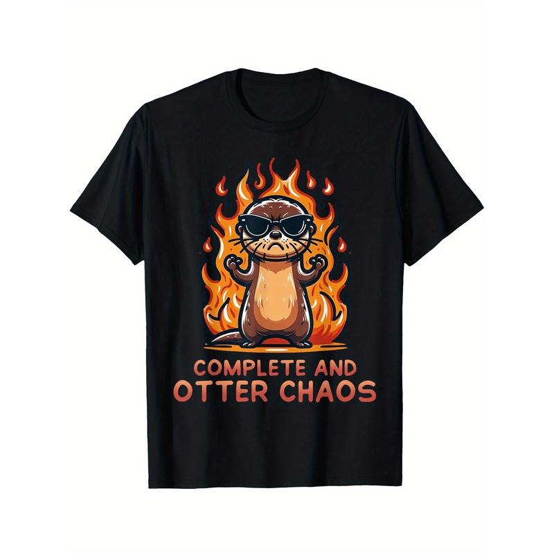 Graphic Otter Cartoon Complete And Otter Chaos Lover Animals T-Shirt made in usa Hoodie, Sweatshirt | UrbanDripWear.com