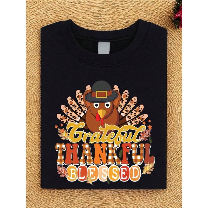Grateful Thankful T-Shirt, Thanksgiving Season Unisex Shirt, Thanksgiving Turkey Tee, Family Thanksgiving Crew Gift,...