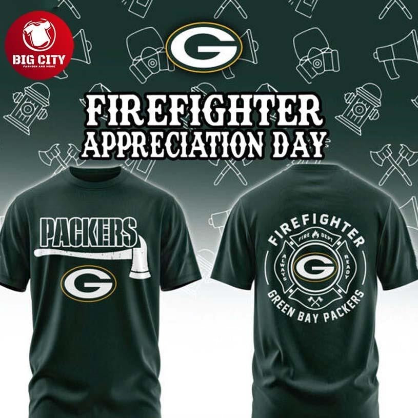 Green Bay Packers Firefighter Application 2026 Game Night Two Sided Shirt