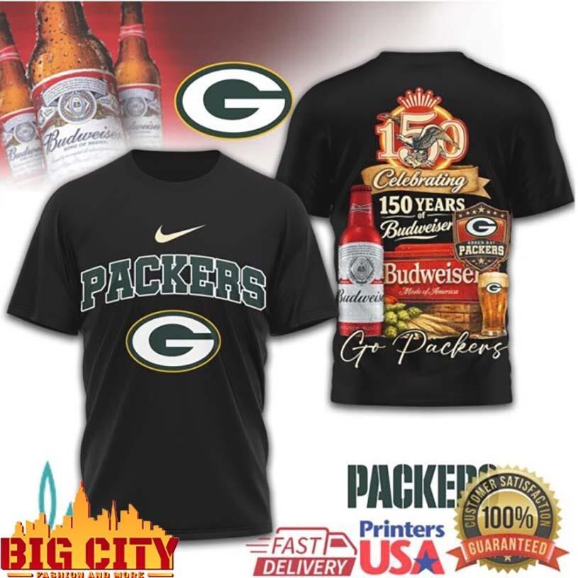Green Bay Packers x Budweiser 150 Years King of Beers Gameday Two Sided Shirt
