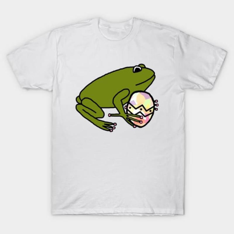 Green Frog Holding Easter Egg T-Shirt Hoodie, Sweatshirt | UrbanDripWear.com