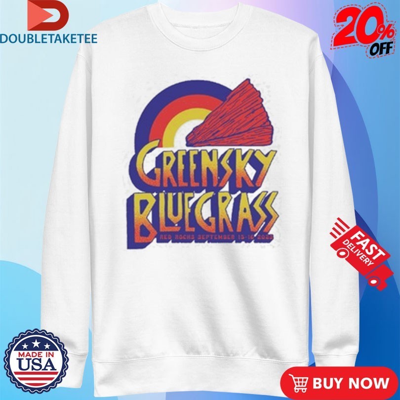 Greensky Bluegrass Red Rocks 2023 Rainbow Shirts