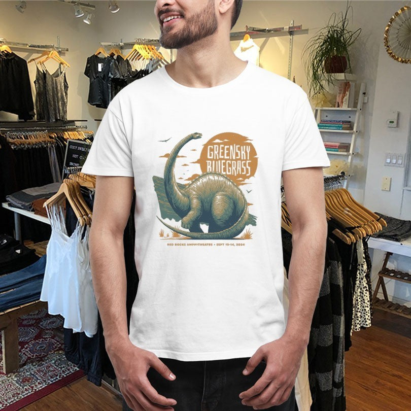 Greensky Bluegrass Red Rocks 2024 Dinosaur Shirts
