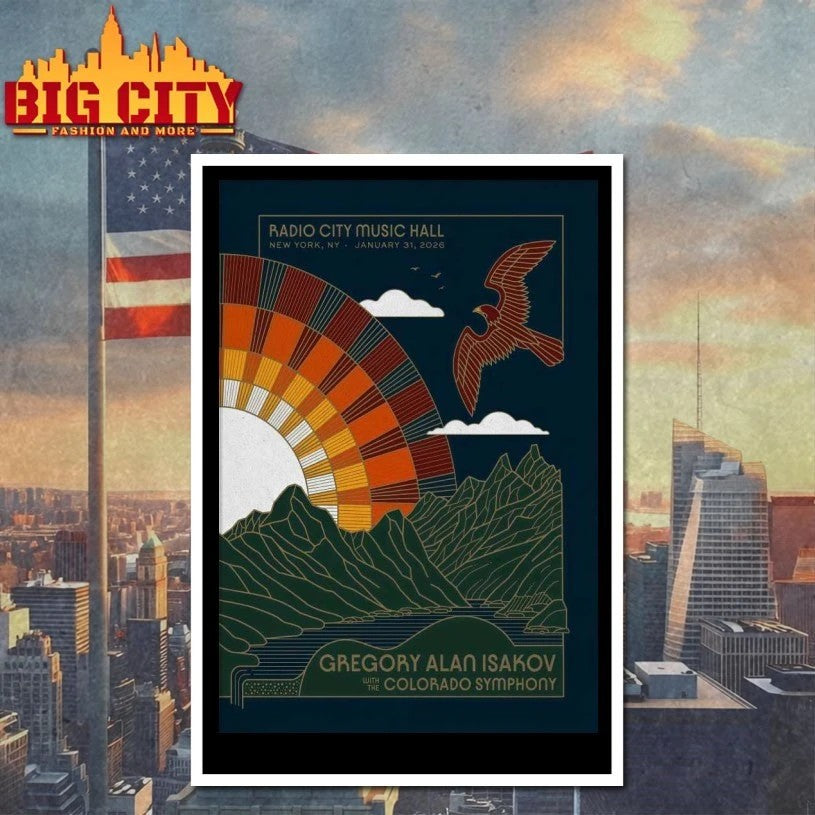 Gregory Alan Isakov Jan 31 2026 Radio City Music Hall New York NY Poster shirt