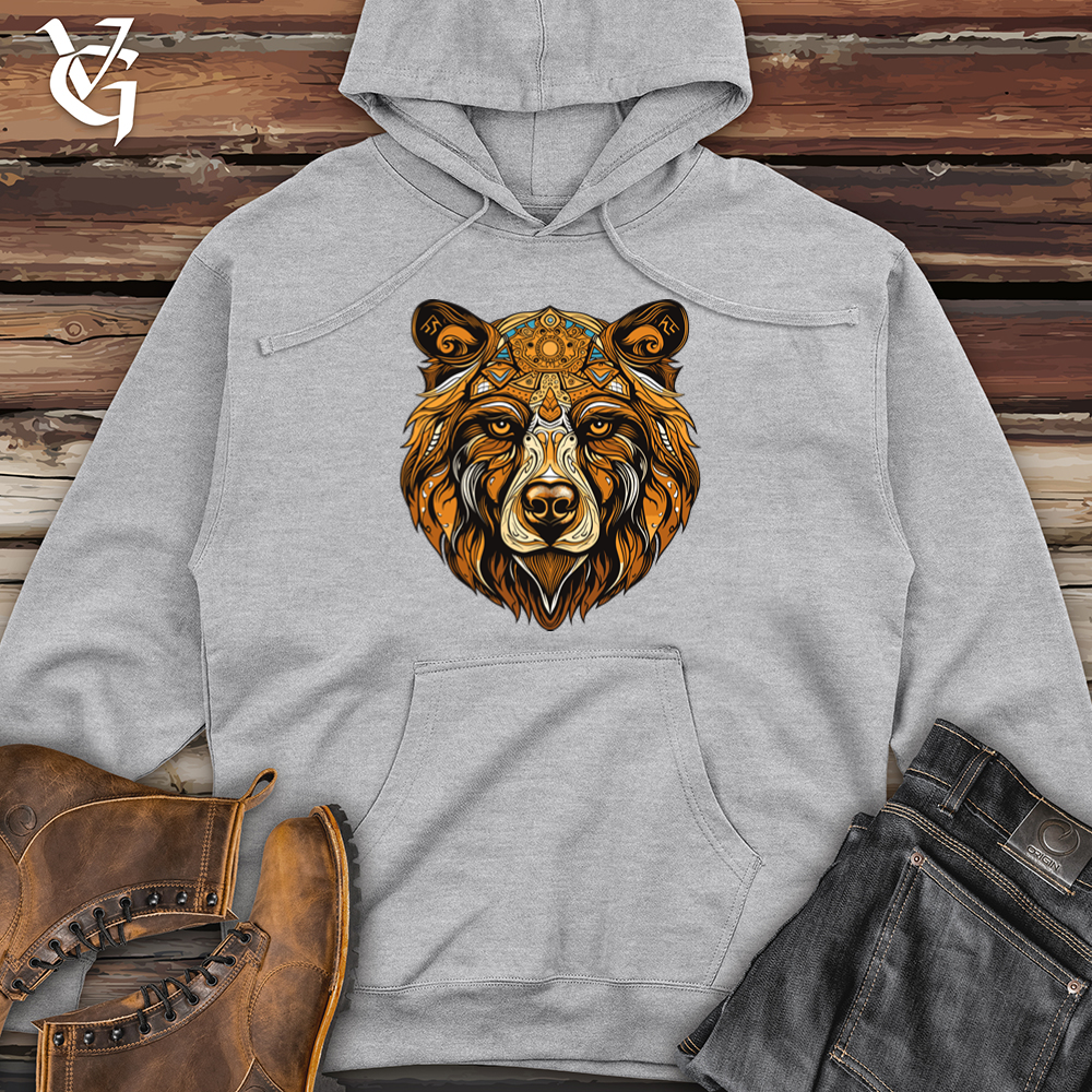 Vintage Viking Bear 01 Midweight Hooded Sweatshirt