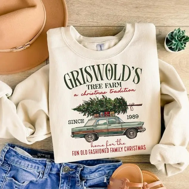 Griswold's Christmas Sweatshirt, Christmas Family, Christmas Gift, Tree Sweater, Griswold's Tree Farm Since 1989 Shirt,...