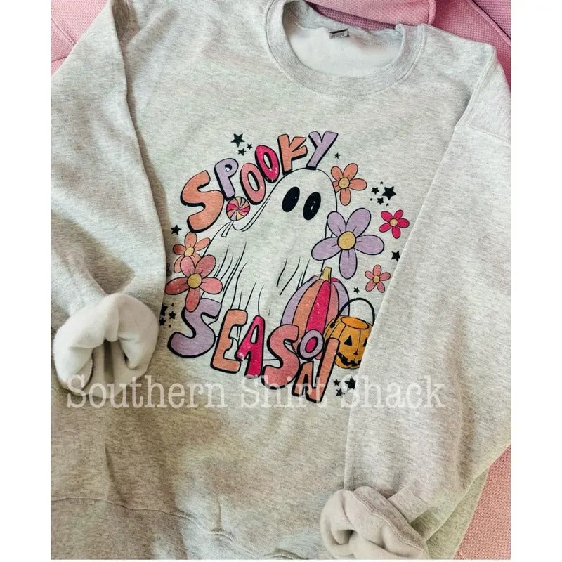 Groovy Spooky Season Sweatshirt | Halloween Sweatshirt T-Shirts, Hoodie | UrbanDripWear.com