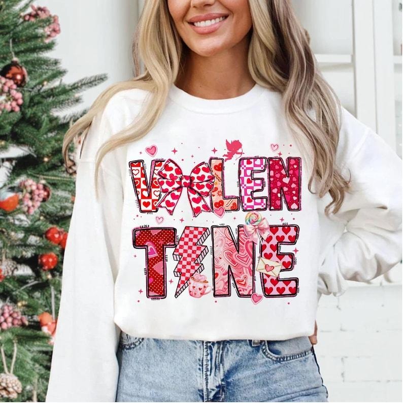 Groovy Sweatshirt Valentines Day ,Funny Valentine Crewneck  Sweatshirt T-Shirts, Hoodie | UrbanDripWear.com