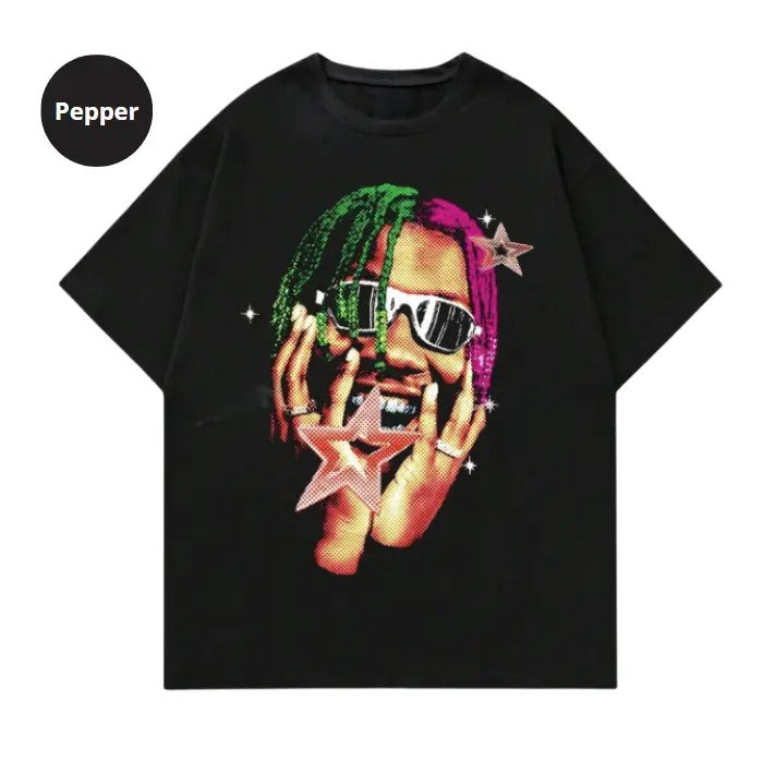Grunge Punk Men's Casual Graphic Print Round Neck Short Sleeve T-Shirt, Sweatshirt, Hoodie Size S- 3XL,Gift For Women Top...