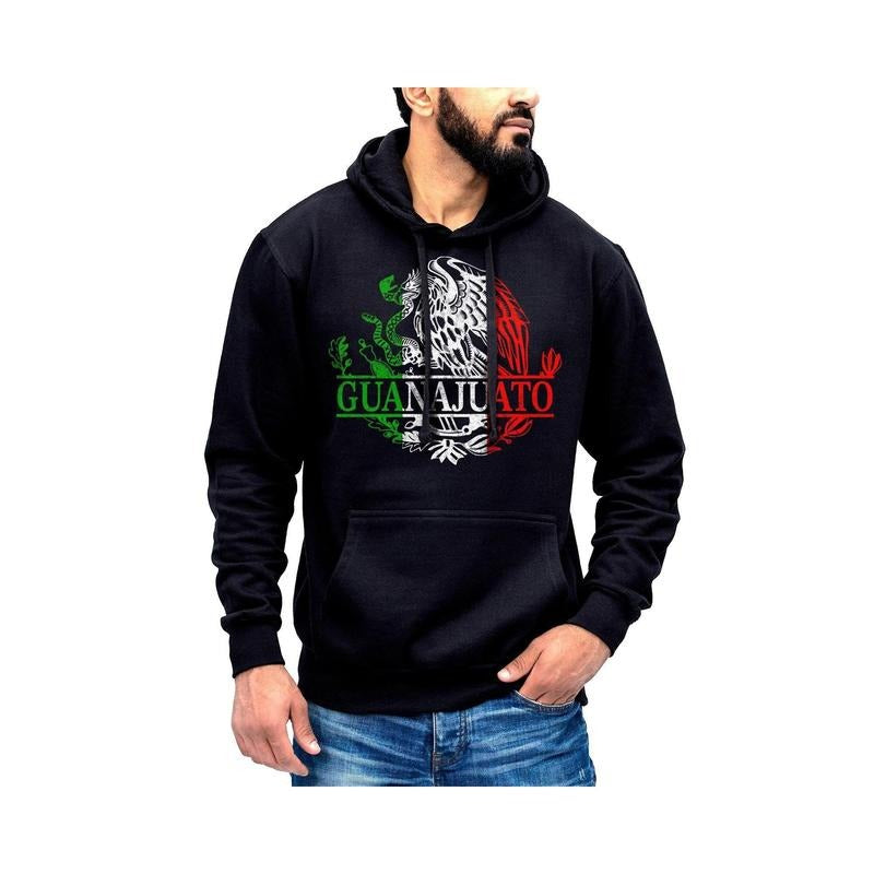 Guanajuato Mexico Eagle Emblem Hoodie Sweatshirt Cotton Fabric T-Shirts | UrbanDripWear.com