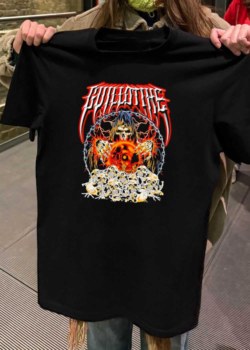 Guillotine Grim Reaper Holding Crystal Ball Skulls shirt