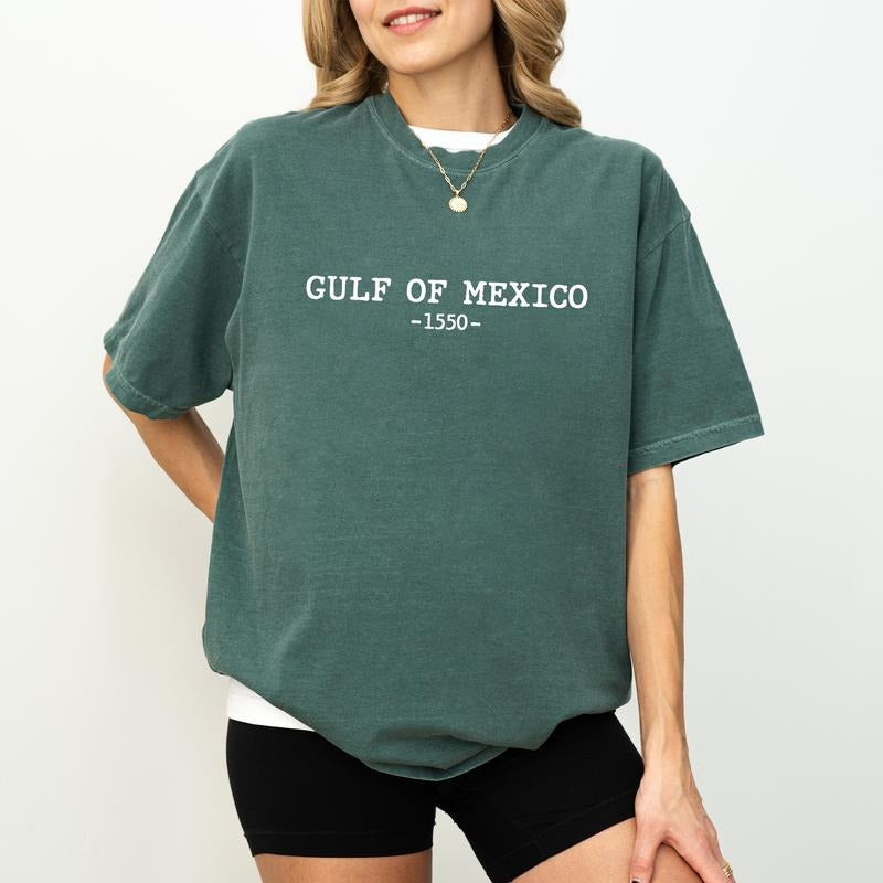 Gulf of Mexico Comfort Colors Shirt, Mexico 1550 T-shirt, Vacation Mexico Shirt, Unisex Summer Clothing Hoodie, Sweatshirt