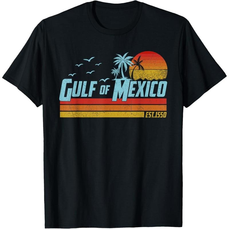 Gulf of Mexico Est 1550 Retro Vintage Beach T-Shirt Hoodie, Sweatshirt | UrbanDripWear.com