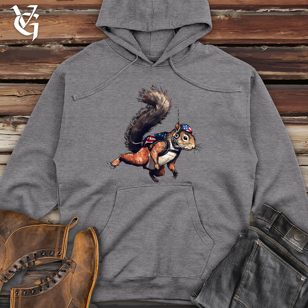 American Skydiving Squirrel Midweight Hooded Sweatshirt